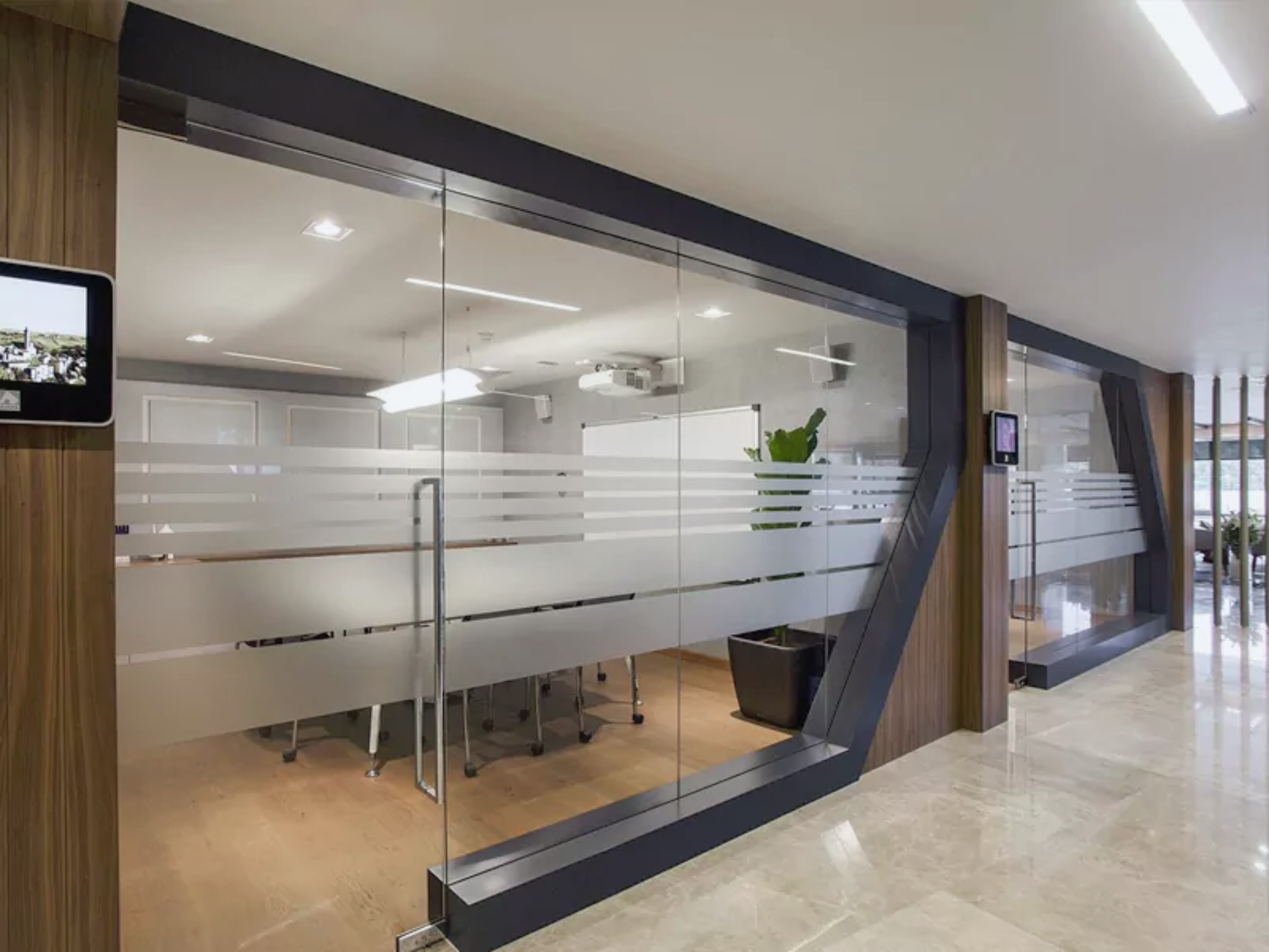 Modern office glass partition design in Kashmir Srinagar
